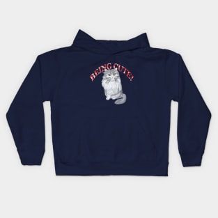 RAGAMUFFIN CAT BEING CUTE Kids Hoodie